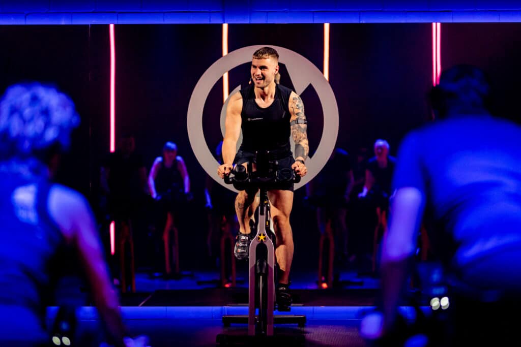 Indoor Cycling instructor in the studio